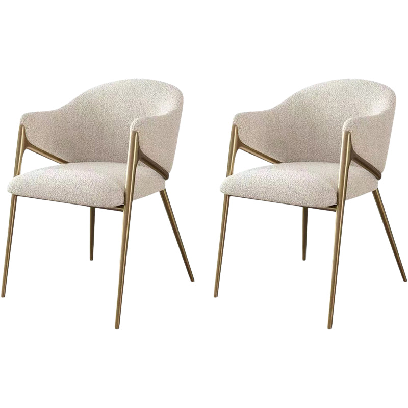 Contemporary Metal and Upholstered Dining Room Chair for Kitchen