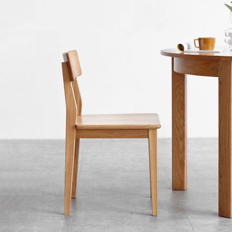 Contemporary Wood Open Back Armless Dining Chairs for Dining Room