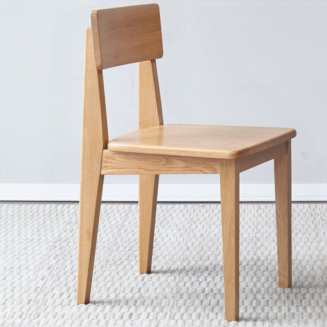 Contemporary Wood Open Back Armless Dining Chairs for Dining Room