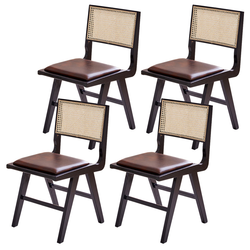Contemporary Indoor Solid Wood King Louis Back Side Dining Chair