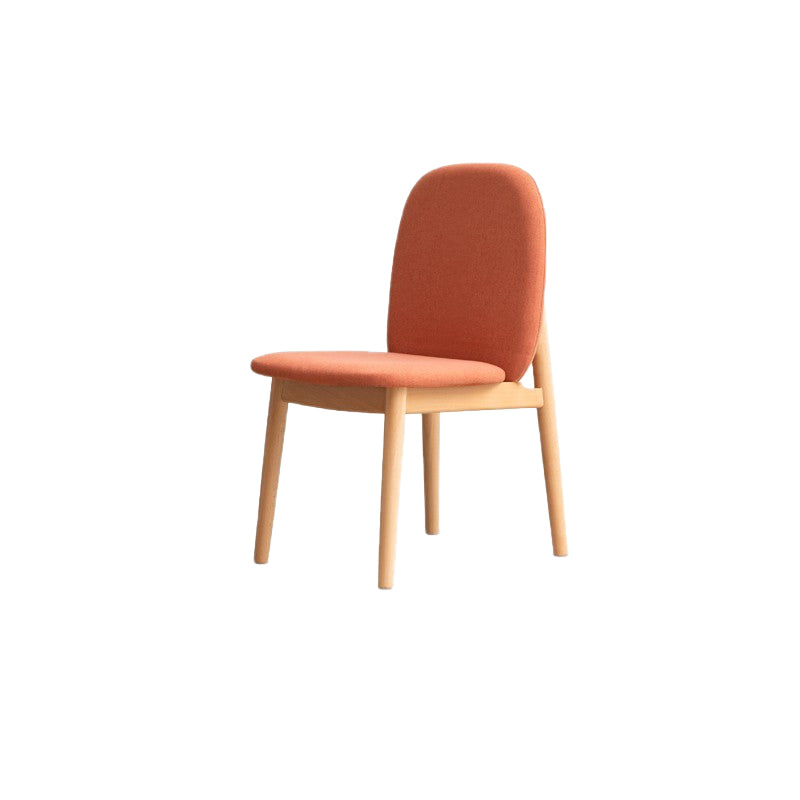 Contemporary Solid Back Wood Armless Dining Chairs(Set of 1/2/4/6/8)