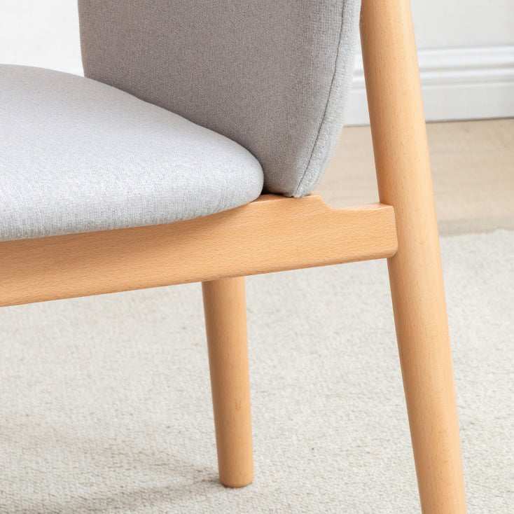 Contemporary Solid Back Wood Armless Dining Chairs(Set of 1/2/4/6/8)
