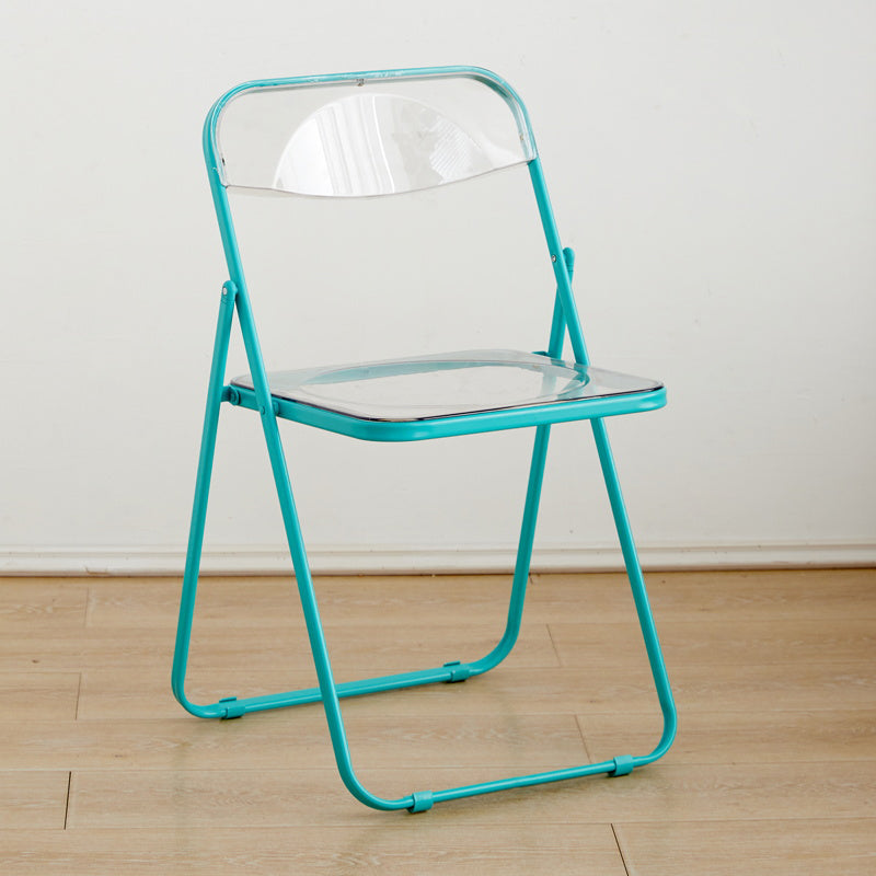 Contemporary Folding Open Back Metal Armless Dining Chairs(Set of 4/8)
