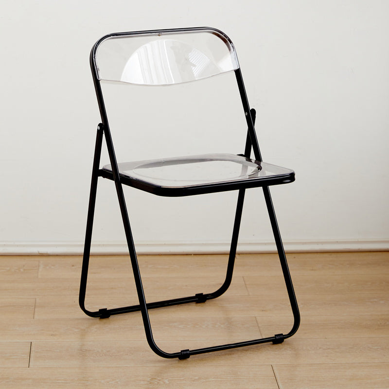 Contemporary Folding Open Back Metal Armless Dining Chairs(Set of 4/8)