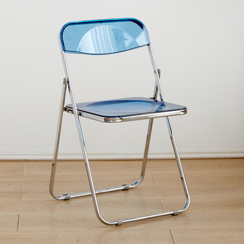 Contemporary Folding Open Back Metal Armless Dining Chairs(Set of 4/8)