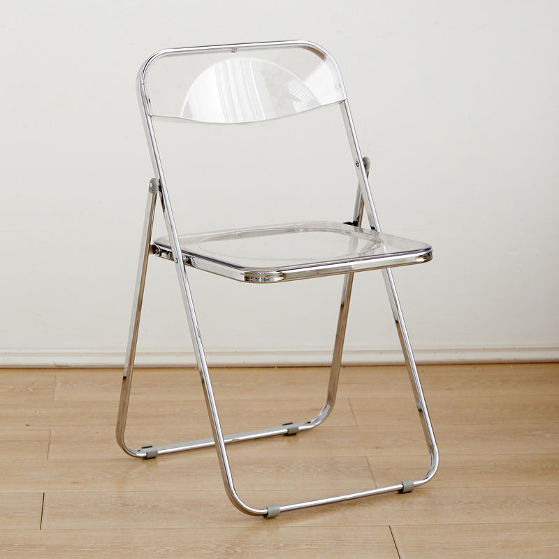 Contemporary Folding Open Back Metal Armless Dining Chairs(Set of 4/8)