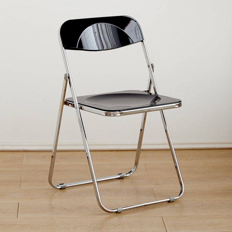 Contemporary Folding Open Back Metal Armless Dining Chairs(Set of 4/8)