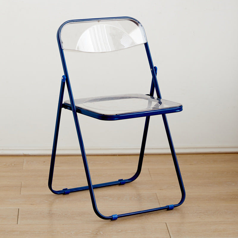 Contemporary Folding Open Back Metal Armless Dining Chairs(Set of 4/8)