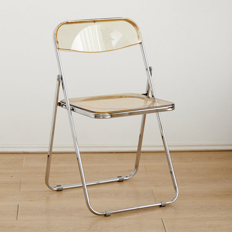 Modern Style Folding Open Back Metal Armless Dining Chairs(Set of 4/8)