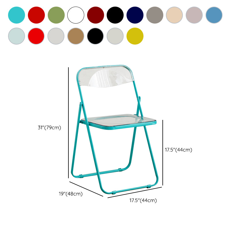 Modern Style Folding Open Back Metal Armless Dining Chairs(Set of 4/8)
