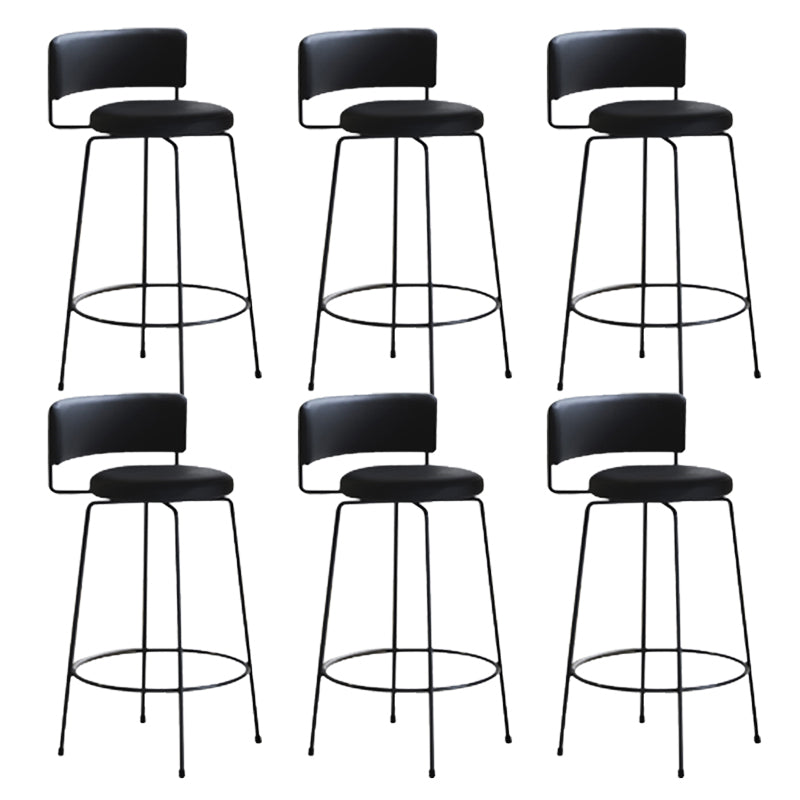 Industrial Style Metal Bar Stool Footrest Counter Stool for Living Room