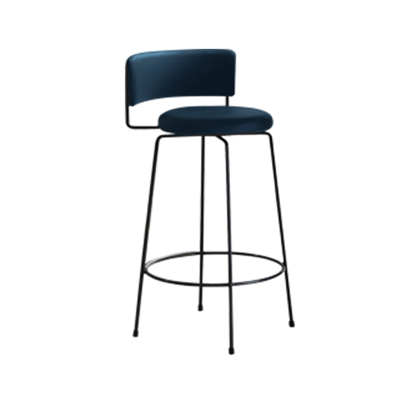 Industrial Style Metal Bar Stool Footrest Counter Stool for Living Room