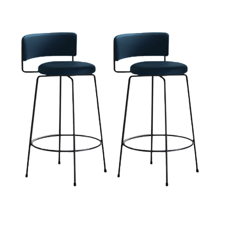 Industrial Style Metal Bar Stool Footrest Counter Stool for Living Room