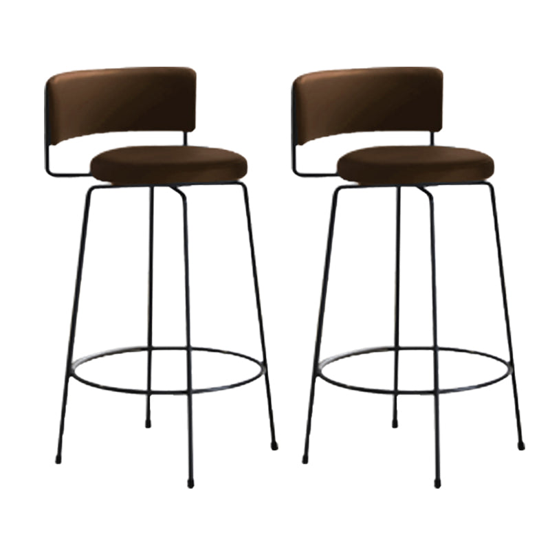 Industrial Style Metal Bar Stool Footrest Counter Stool for Living Room