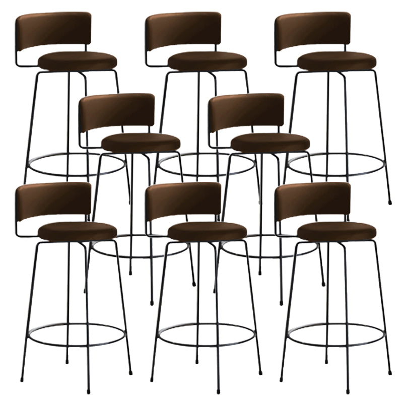Industrial Style Metal Bar Stool Footrest Counter Stool for Living Room