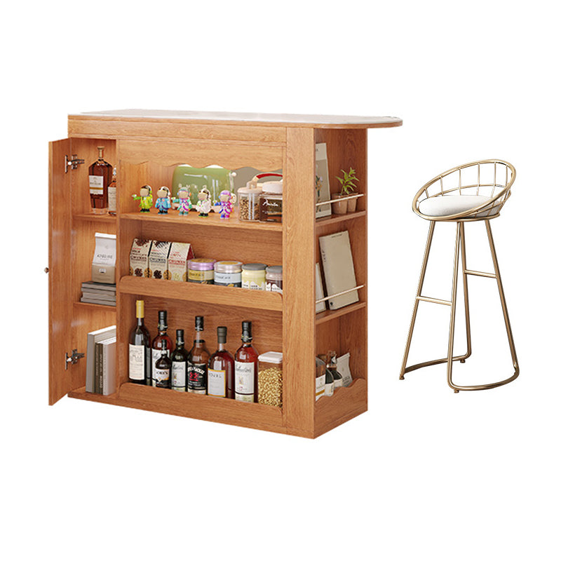 1/2/3 Pieces Bar Stool and Table Set Full Natural Contemporary