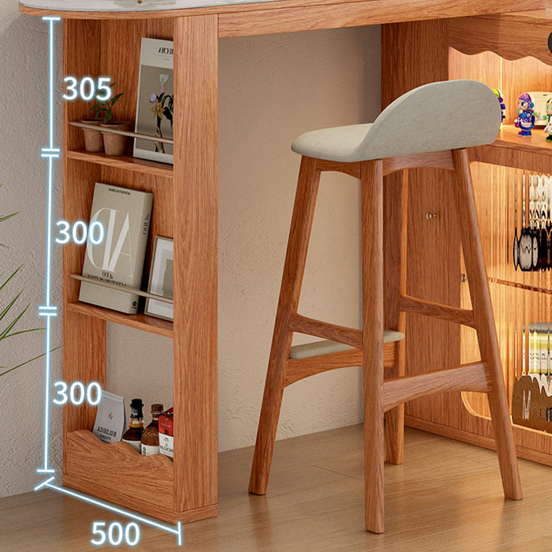 1/2/3 Pieces Bar Stool and Table Set Full Natural Contemporary