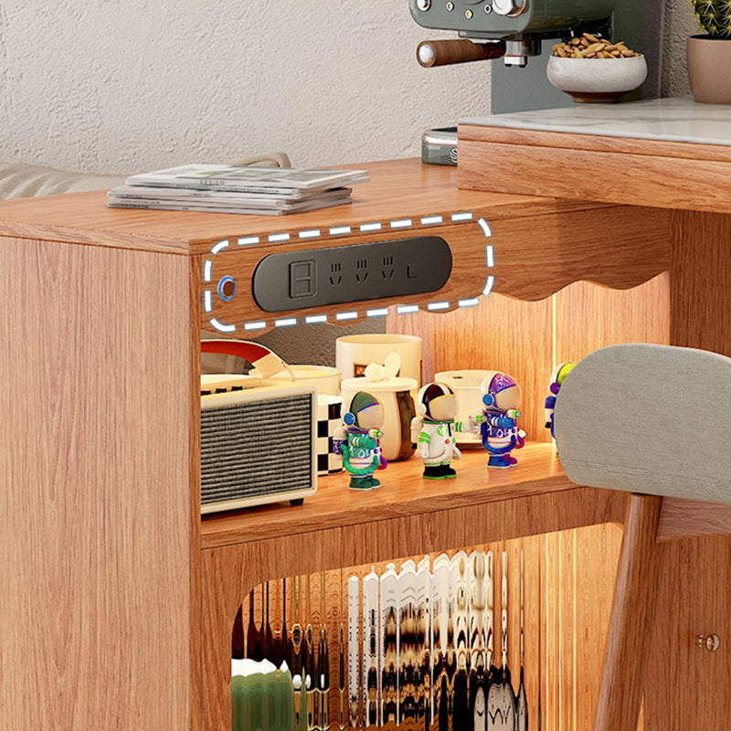 1/2/3 Pieces Bar Stool and Table Set Full Natural Contemporary