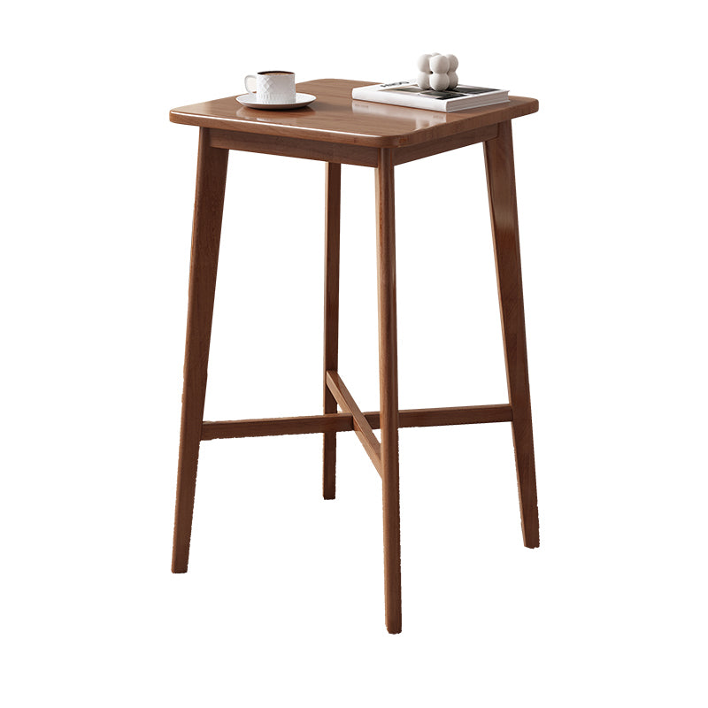 1/2/3 Pieces Bar Stool and Table Set Solid Wood Round for Dining Room