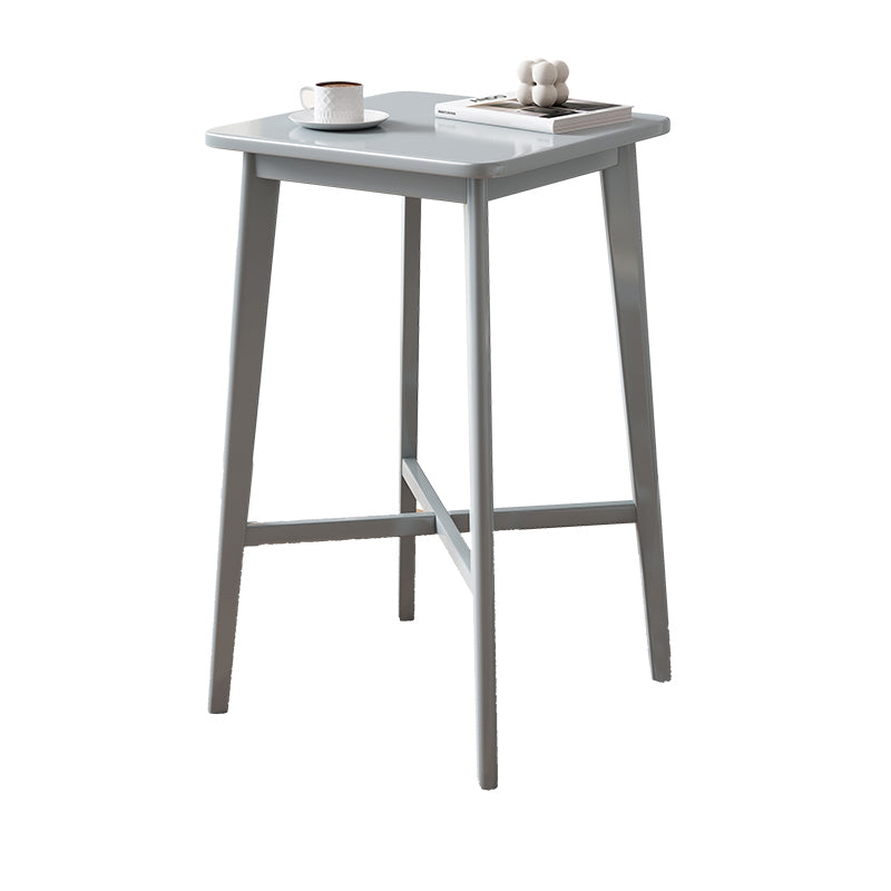 1/2/3 Pieces Bar Stool and Table Set Solid Wood Round for Dining Room