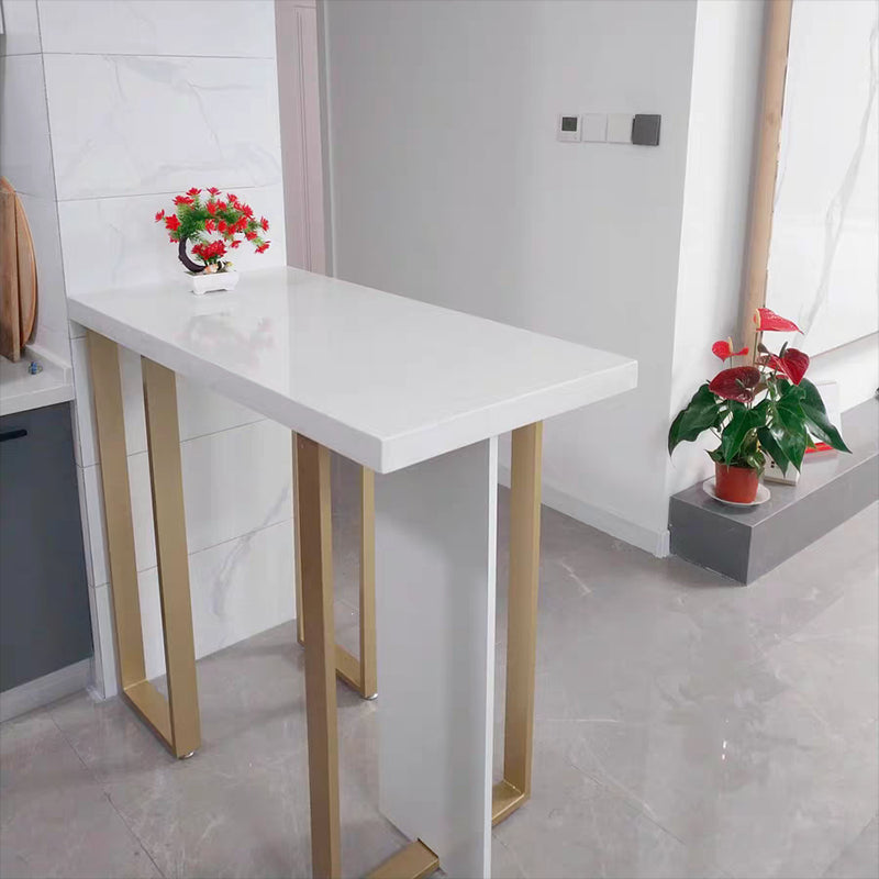 1/2/5 Pieces Bar Stool and Table Set Faux Marble Rectangular