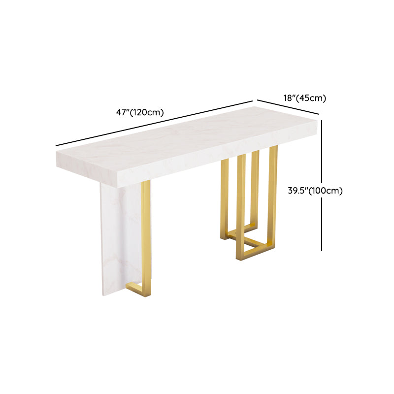 1/2/5 Pieces Bar Stool and Table Set Faux Marble Rectangular
