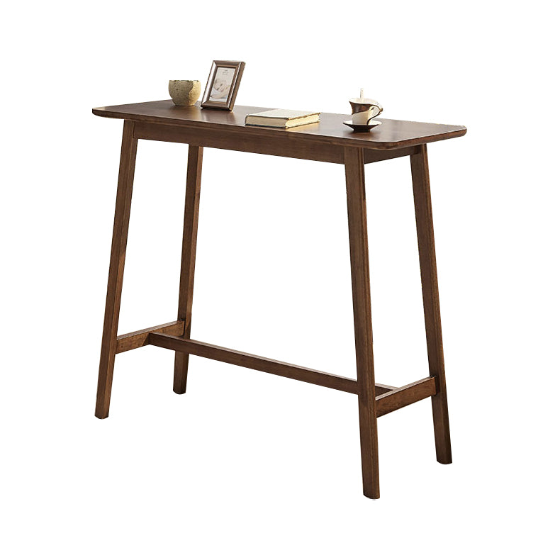1/3/4 Pieces Table and Stool Set Contemporary Brown Solid Wood