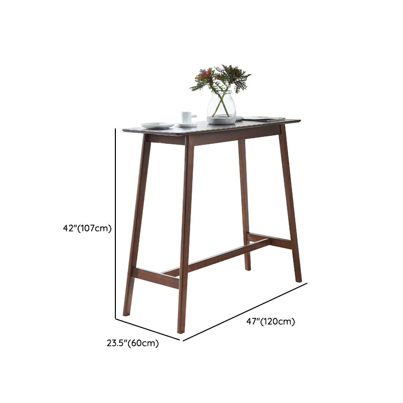 1/3/4 Pieces Table and Stool Set Contemporary Brown Solid Wood