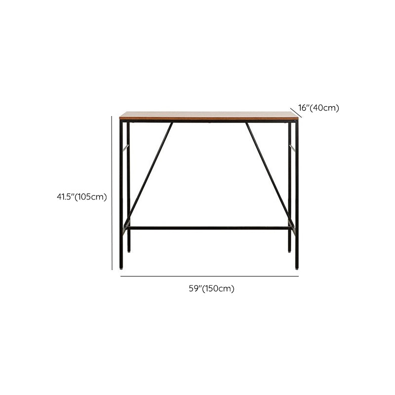 Contemporary Style Wood Rectangle Bar Stool Table for Living Room
