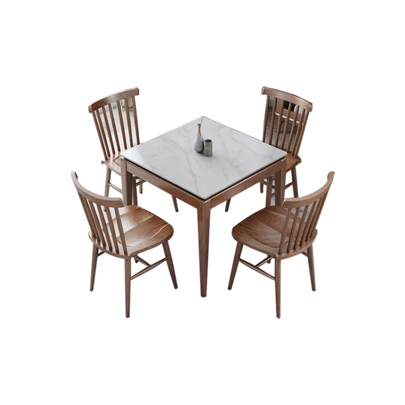 1/5 Pieces Modern Sintered Stone Top Square Dining Set for Home