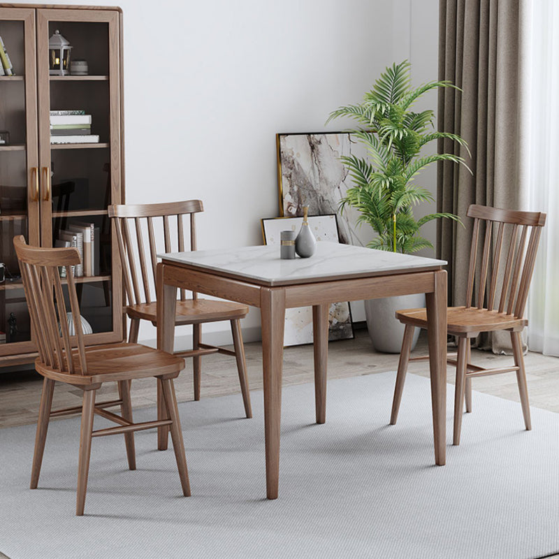 1/5 Pieces Modern Sintered Stone Top Square Dining Set for Home