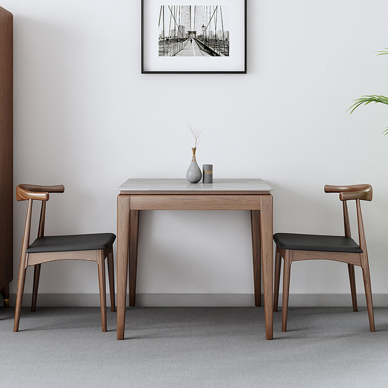 1/5 Pieces Modern Sintered Stone Top Square Dining Set for Home