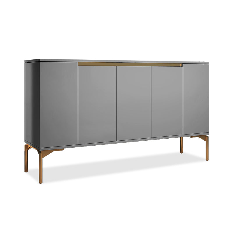 Contemporary Solid Wood Sideboard Cabinet with Drawers in White