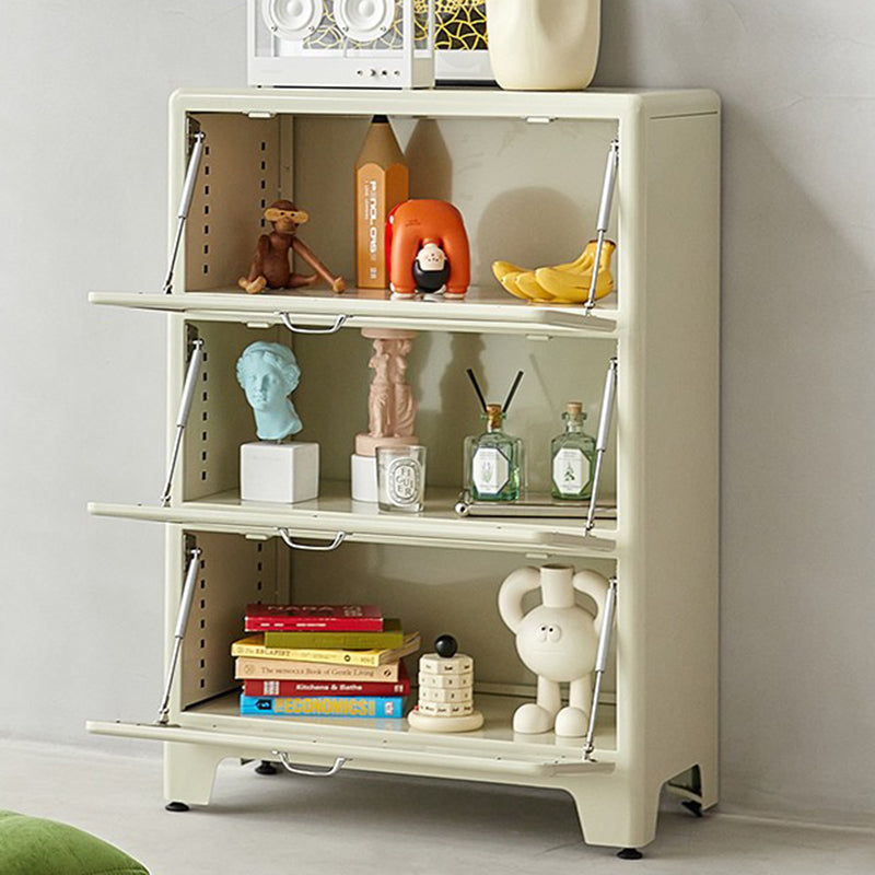 Steel Display Cabinet Modern Style Tempered Glass with 3 Doors