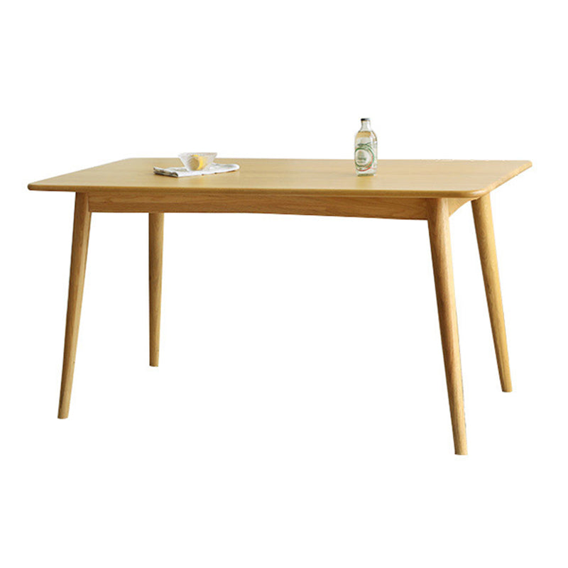 Modern Solid Wood Rectangular Space Saving Top Dining Table with 4 Legs