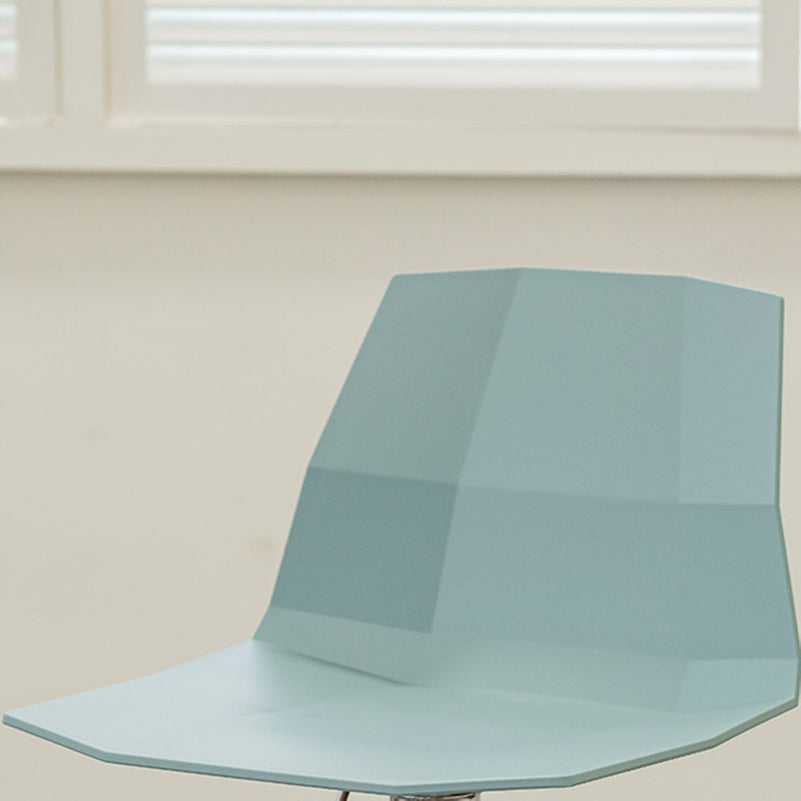 Contemporary Style Adjustable Plastic Bar Stool with Metal Legs