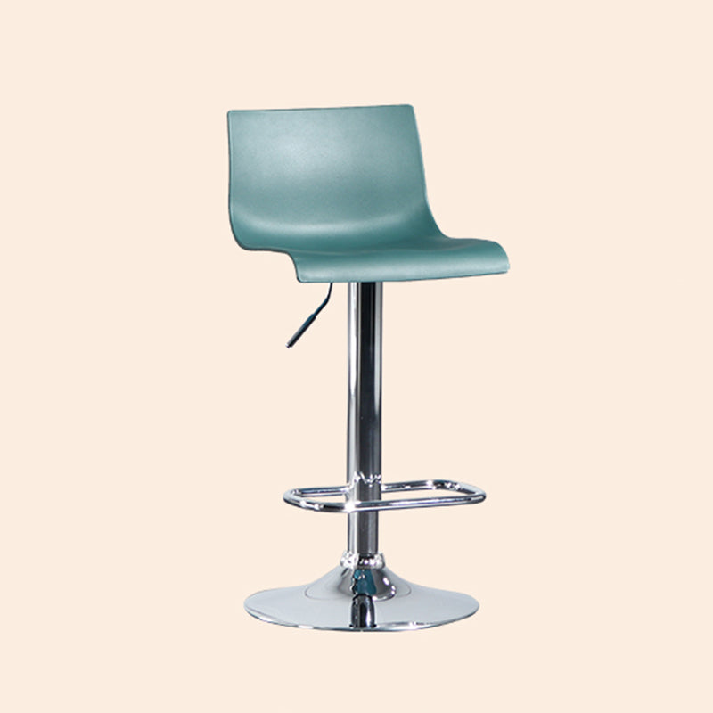Contemporary Style Adjustable Plastic Bar Stool with Metal Legs