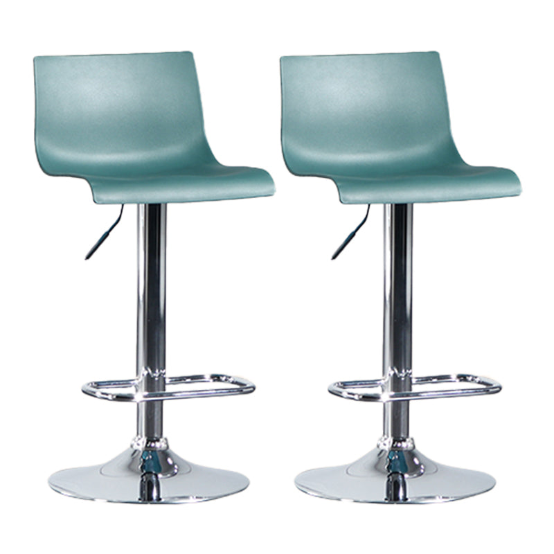 Contemporary Style Adjustable Plastic Bar Stool with Metal Legs