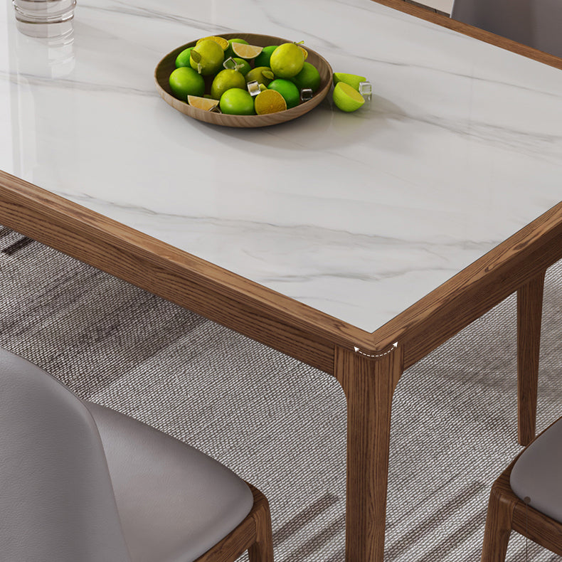 1/5/7 Pieces Modern Sintered Stone Top 4 Legs Dining Set for Home