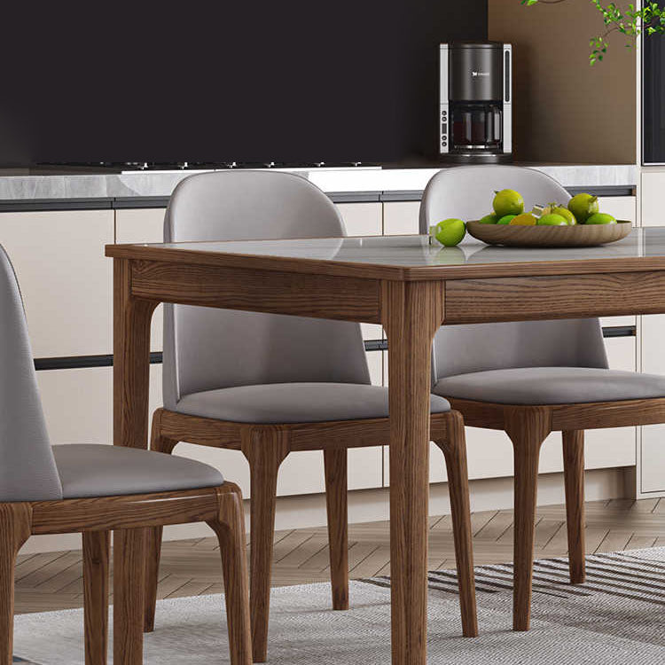 1/5/7 Pieces Modern Sintered Stone Top 4 Legs Dining Set for Home