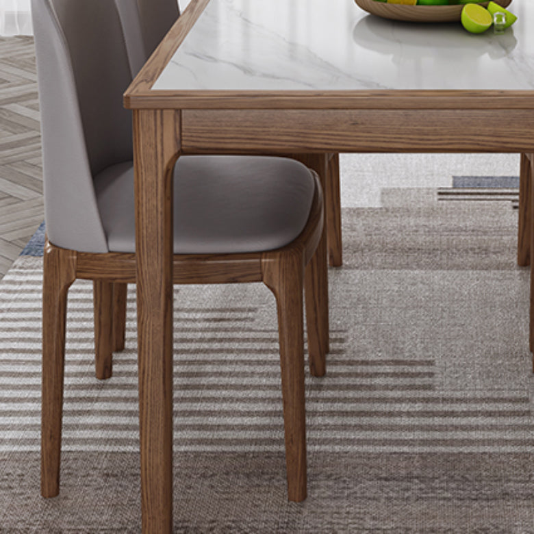 1/5/7 Pieces Modern Sintered Stone Top 4 Legs Dining Set for Home