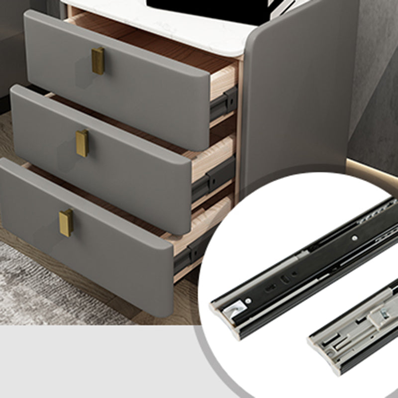 Glam Drawers Included Accent Table Nightstand 22.5" Tall with Legs