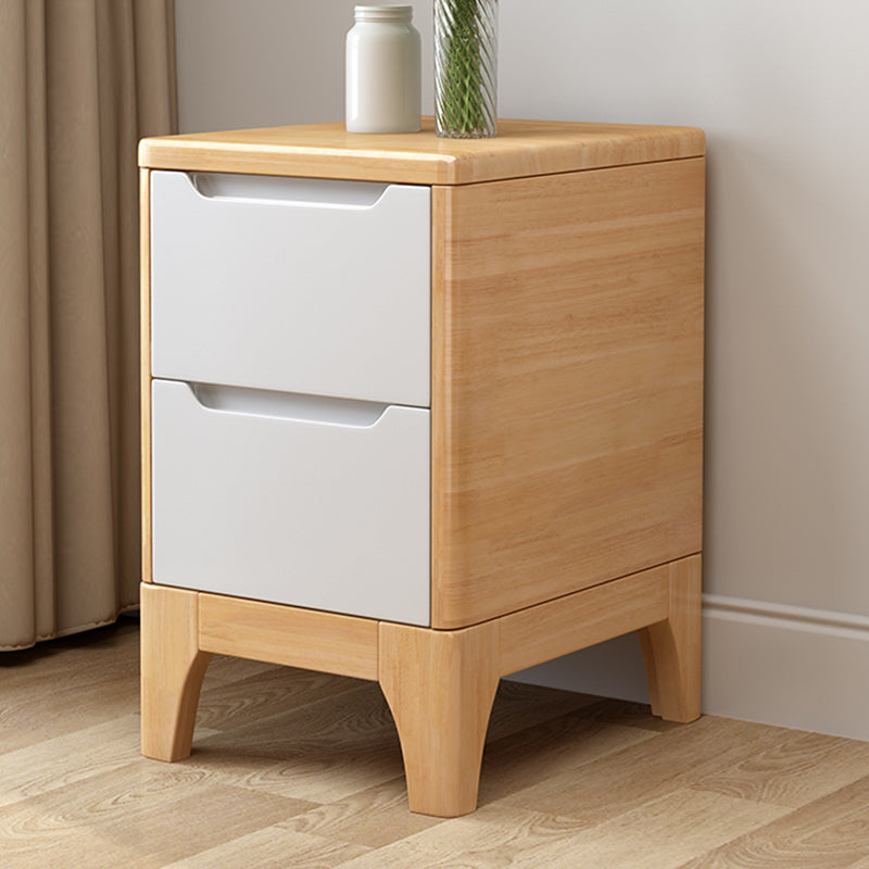 Solid Wood Night Table Contemporary Bed Nightstand for Bedroom