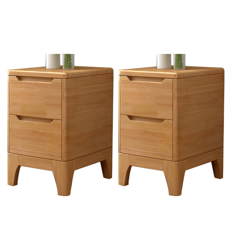 Solid Wood Night Table Contemporary Bed Nightstand for Bedroom