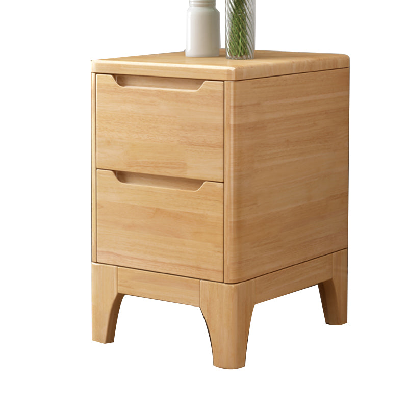 Solid Wood Night Table Contemporary Bed Nightstand for Bedroom
