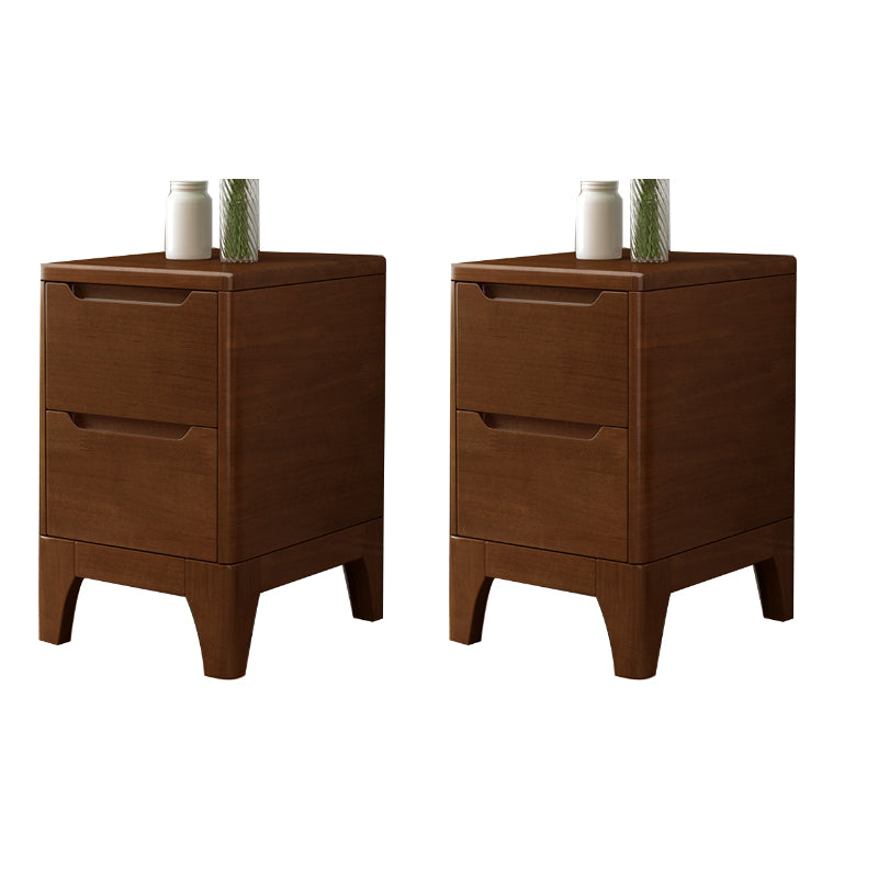 Solid Wood Night Table Contemporary Bed Nightstand for Bedroom
