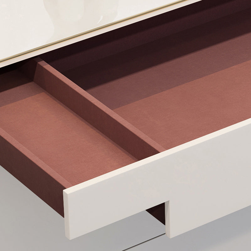 Glam Wood Horizontal Storage Chest with 8 Drawers for Bedroom