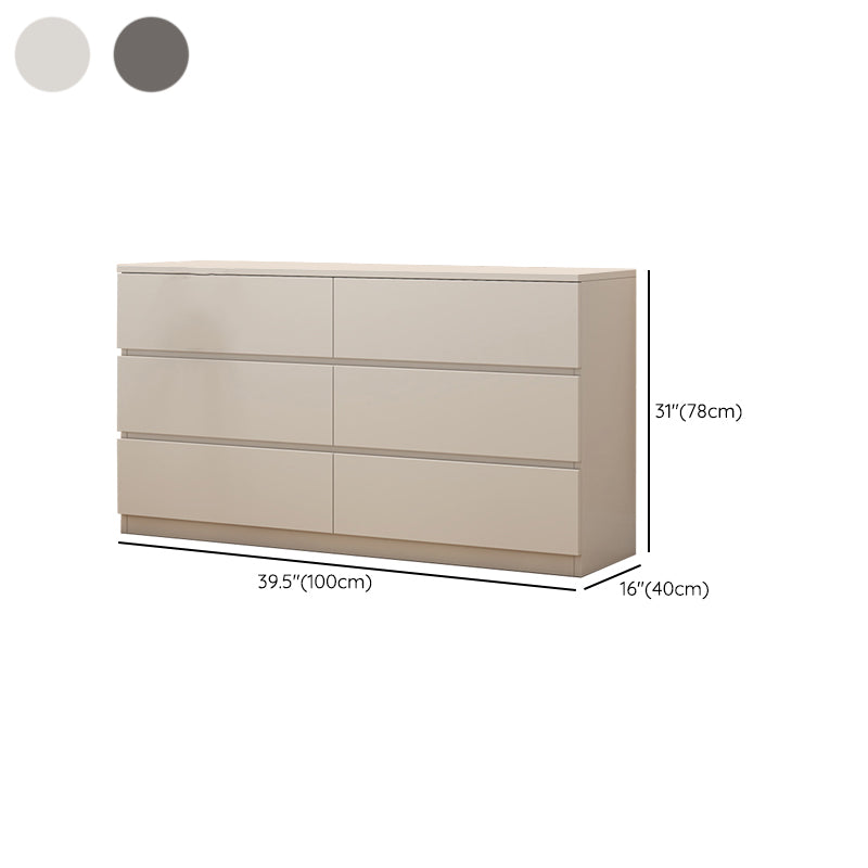 Modern Horizontal Storage Chest with 6 Soft-Close Drawers for Home