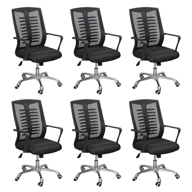 Modern Slide Swivel Chair Adjustable Seat Height with Wheels
