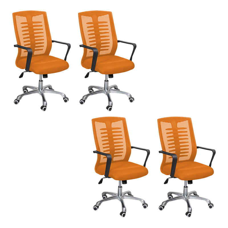 Modern Slide Swivel Chair Adjustable Seat Height with Wheels